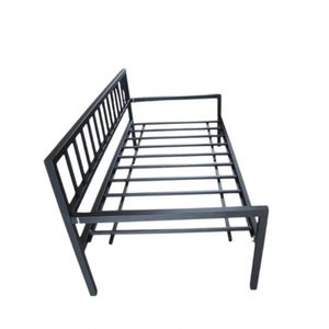 Sofá Cama Aço Ferro Metal Robusto Estrutura 97cmx200cm Cor Preto Estilo Industrial Sc-01