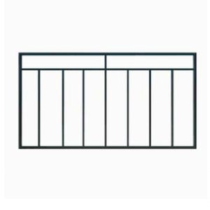 Cabeceira De Cama Grade Aço Ferro Robusto Cor Preto Largura 160cm Estilo Industrial Cb-05