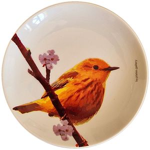 Prato De Porcelana Pássaro Bebel - 16 Cm