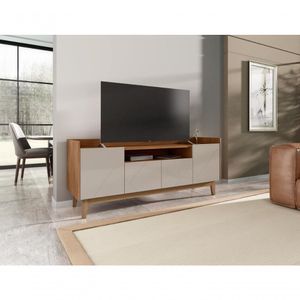 Rack Adria 4 Portas Com Nicho Central Off White/noce