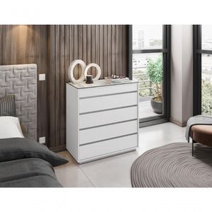 Comoda 5 Gavetas Belize Branco