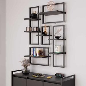Lego De 7 Prateleiras Industrial Preto