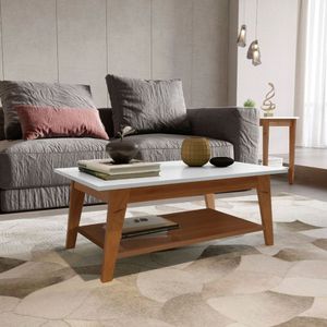 Mesa De Centro Madeira Maciça New Veneza Branco