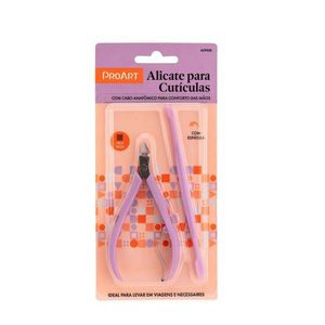 Alicate De Cutículas Com Espátula Proart Corte Preciso, Design Ergonômico E Fácil Manuseio Roxo