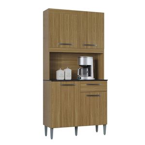 Kit Cozinha Livia 4 Portas 90 Cm Poquema Damasco