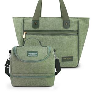 Conjunto Bolsa Térmica E Bolsa Shopper Jacki Design Verde