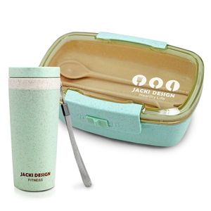 Kit Marmita 800ml E Copo De Trigo 300ml Verde