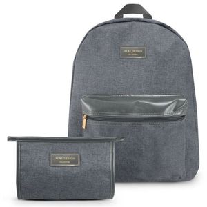 Conjunto Mochila E Necessaire De Envelope Joy Cinza