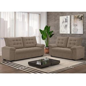 Conjunto De Sofá 2 E 3 Lugares Bertioga Besthouse Castor