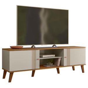 Rack Bancada Para Tv 65 Polegadas 160 Cm Denv Plla Off White Nature