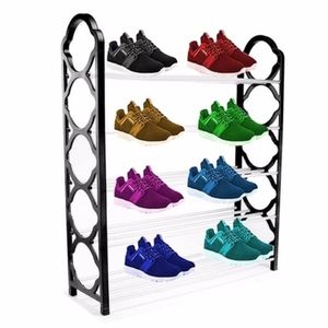 Prateleira Organizador Multiuso Sapateira Até 10 Pares Grande Estante 5 Prateleiras 20 Sapatos Vertical Cor:azul;tamanho