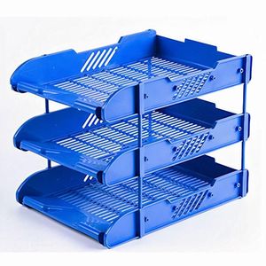 Organizador De Escritório Triplo, Mesa Com Porta Documentos, 3 Bandejas Para Arquivos, Suporte Para Revistas, Caixa De C