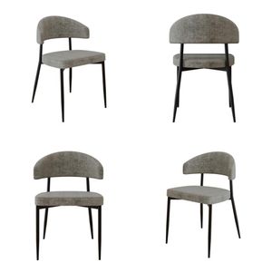 4 Unidades Cadeira Bless Fixa C/4 Pés 53 X 55 X 78cm. Lautrec Marrom Lautrec Marrom