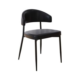 Cadeira Bless Fixa C/4 Pés 53 X 55 X 78cm. Courino Preto Courino Preto