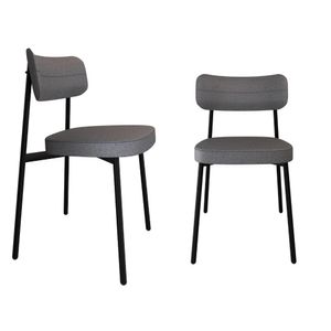Cadeira Alloa Fixa C/4 Pés 50 X 44,7 X 83,8 Cm C/2 Un. Corriente Cinza Corriente Cinza