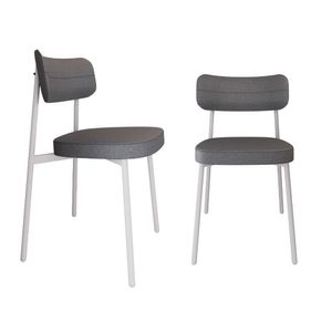 Cadeira Alloa Fixa C/4 Pés 50 X 44,7 X 83,8 Cm C/2 Un. Corriente Cinza Corriente Cinza