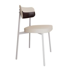 Cadeira Alloa Fixa C/4 Pés 50 X 44,7 X 83,8 Cm C/1 Un. Corriente Palha/courino Café Corriente Palha/courino Café