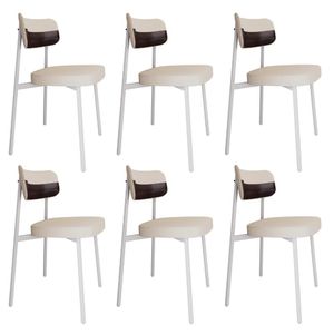 Cadeira Alloa Fixa C/4 Pés 50 X 44,7 X 83,8 Cm C/6 Un. Corriente Palha/courino Café Corriente Palha/courino Café