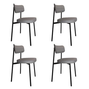 Cadeira Alloa Fixa C/4 Pés 50 X 44,7 X 83,8 Cm C/4 Un. Corriente Cinza Claro Corriente Cinza Claro