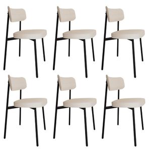 Cadeira Alloa Fixa C/4 Pés 50 X 44,7 X 83,8 Cm C/6 Un. Corriente Palha Corriente Palha