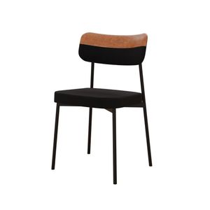 Cadeira Mynna Fixa C/4 Pes 525 X 470 X 790 Mm C/1 Un. Preto/courino Caramelo Preto/courino Caramelo