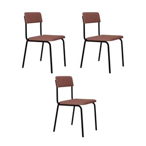 Cadeira Fit Fixa C/4 Pes 475 X 505 X 810 Mm C/3 Un. Linked Rosa Linked Rosa