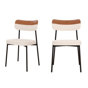 Cadeira Mynna Fixa C/4 Pes 525 X 470 X 790 Mm C/2 Un. Crt.palha/courino Caramelo Crt Palha/courino Caramelo