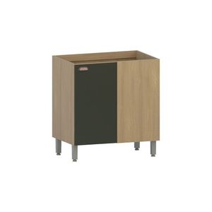 Balcão Canto Reto 80cm 1 Porta Sem Tampo Classic Luciane Freijó/verde Amalfi