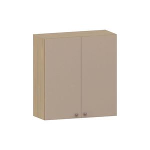 Armário Aéreo De Cozinha 80cm 2 Portas Classic Luciane Móvei Freijó/petala Rosa