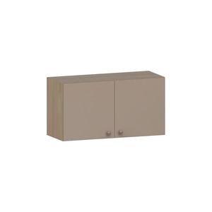 Armário Aéreo De Geladeira 80cm 2 Portas Classic Luciane Móv Freijó/petala Rosa