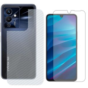 Película Hidrogel + Adesivo Fibra De Carbono Para Infinix Note 12 Pro 5g - Transparente