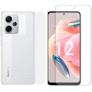 Película Hidrogel + Adesivo Fibra De Carbono Para Xiaomi Redmi Note 12 Pro Plus - Transparente