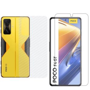 Película Hidrogel + Adesivo Fibra De Carbono Para Xiaomi Poco F4 Gt - Transparente