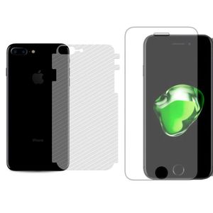 Película Hidrogel + Adesivo Fibra De Carbono Para Iphone 7 Plus - Transparente