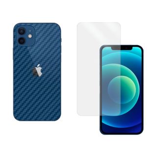 Película Hidrogel + Adesivo Fibra De Carbono Para Iphone 12 Mini - Transparente