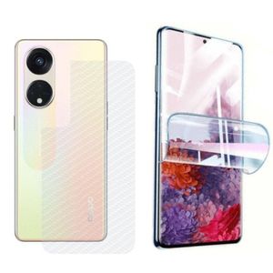 Película Hidrogel + Adesivo Fibra De Carbono Para Oppo Reno 8t 5g - Transparente