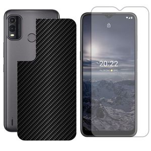Película Hidrogel + Adesivo Fibra De Carbono Para Nokia G11 Plus - Preta
