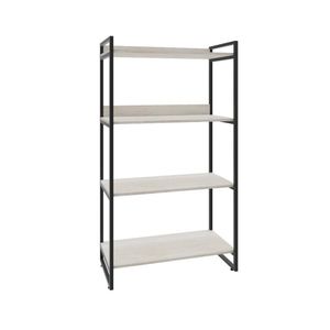 Estante Kuadra 80x40x146cm Com 4 Prateleiras Snow Estrutura Preta