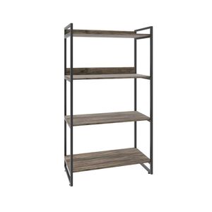 Estante Kuadra 80x40x146cm Com 4 Prateleiras Carvalho Dark