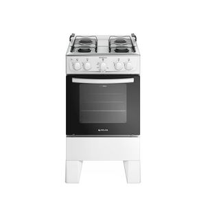 Fogão 4 Bocas Atlas Milão Branco Com Mesa De Inox A Gás Bivolt