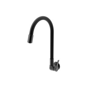 Torneira Para Cozinha Parede Autralis Preto Matte