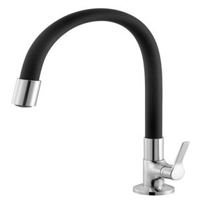 Torneira Para Cozinha Com Bica Autralis Crom/preto
