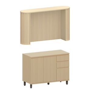Bancada Cozinha 144cm Com Tampo Para Ilha E Balcão 120cm Aura Carvalho