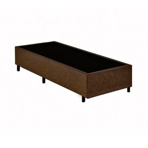 Cama Box Solteiro Suede King Design Marrom 88x188x40