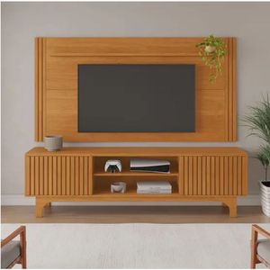 Rack Com Painel Tv Até 70" Trunfo Jcm Movelaria - Cinamomo