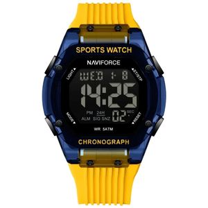 Relógio Digital Esportivo Luminoso Pulseira De Silicone 50m à Prova D'água Amarelo