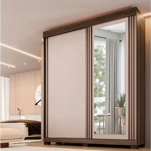 Guarda Roupa Mônaco 100%mdf 2 Portas Imbuia/off - Benetil