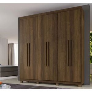 Guarda Roupa Milão 6 Portas 100% Mdf Benetil Móveis - Imbuia