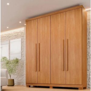 Guarda Roupa Filadélfia 4 Pts 100% Mdf Cinamomo - Benetil
