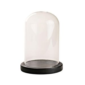 Redoma Com Base Vidro E Madeira 20cm - Acasa